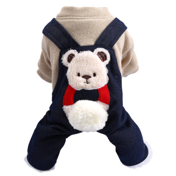 Pet Dog Cat Autumn hiver Nouveau Coton Coton Télé Hug Bear Bourse à quatre pattes Vêtements en peluche